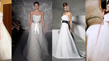 Gelinlikte artık renkli kuşak moda