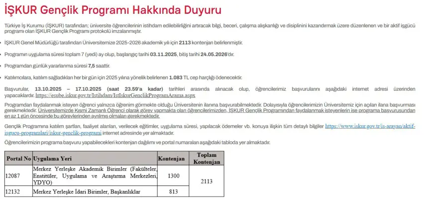 ODTÜ İŞKUR GENÇLİK PROGRAMI KURA TARİHİ 4 ODTÜ İŞKUR GENÇLİK PROGRAMI KURA TARİHİ 4