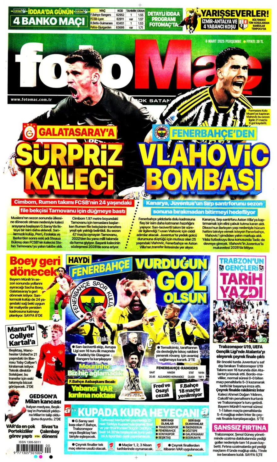 "Kadıköy'de bu işi bitirelim" (6 Mart 2025 spor manşetleri) 9