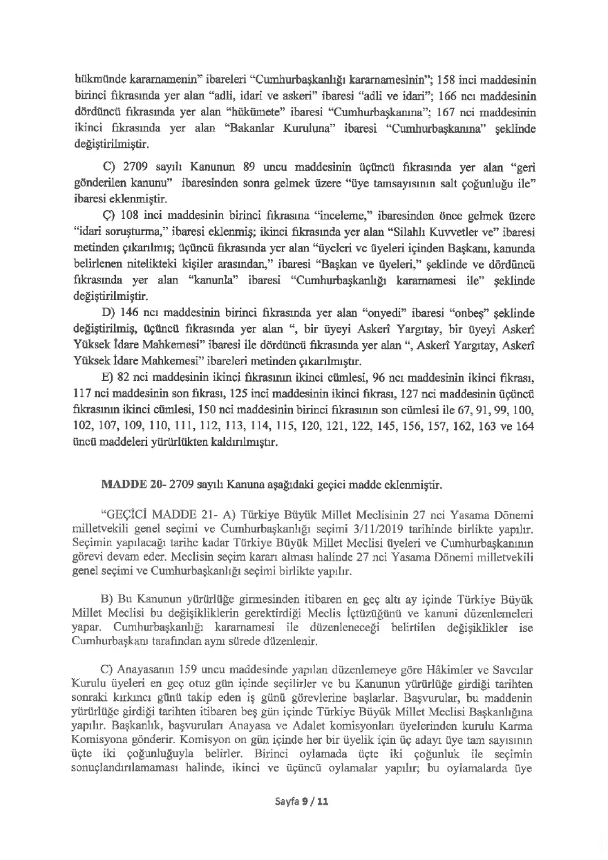 referandum, anayasa değişikliği 9