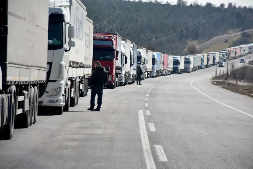 Hamzabeyli Sınır Kapısı'nda 10 kilometre TIR kuyruğu 7