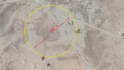 630 metre çapındaki obruğun üzerinden geçen yol taşınıyor