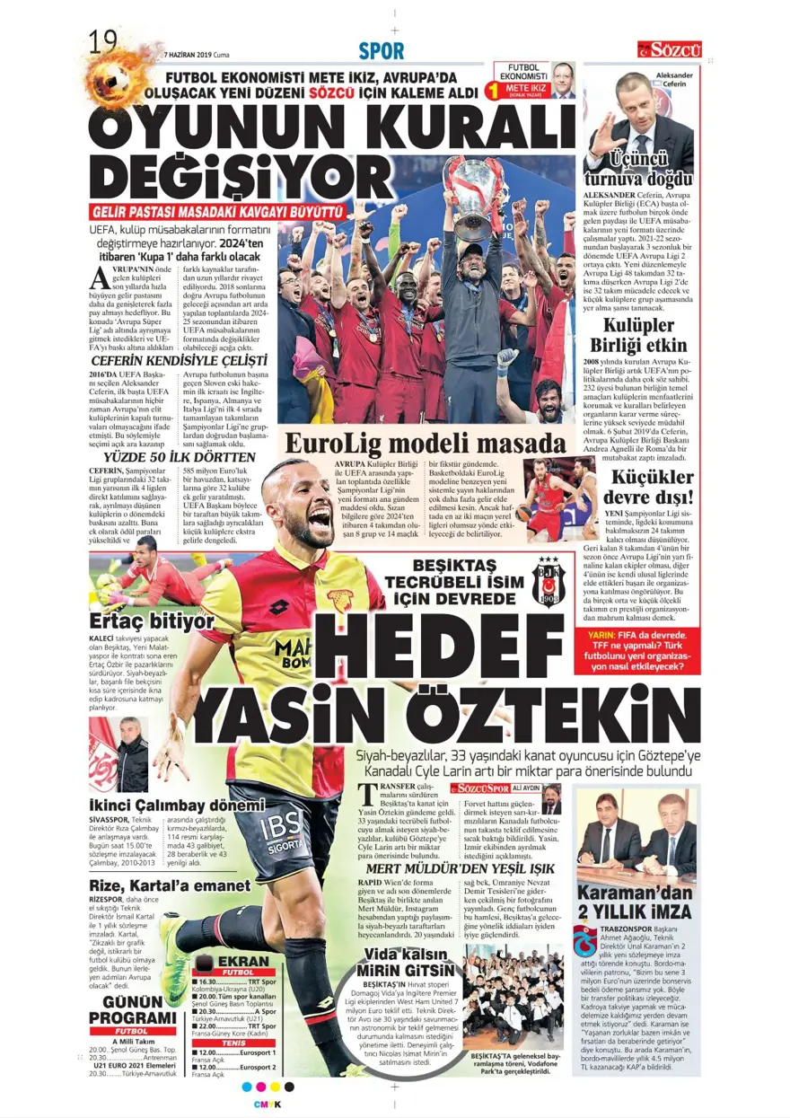 Günün spor manşetleri (7 Haziran 2019) 11