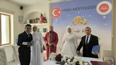 Gediz Müftülüğünde 2019 yılından bu yana 54 nikah kıyıldı