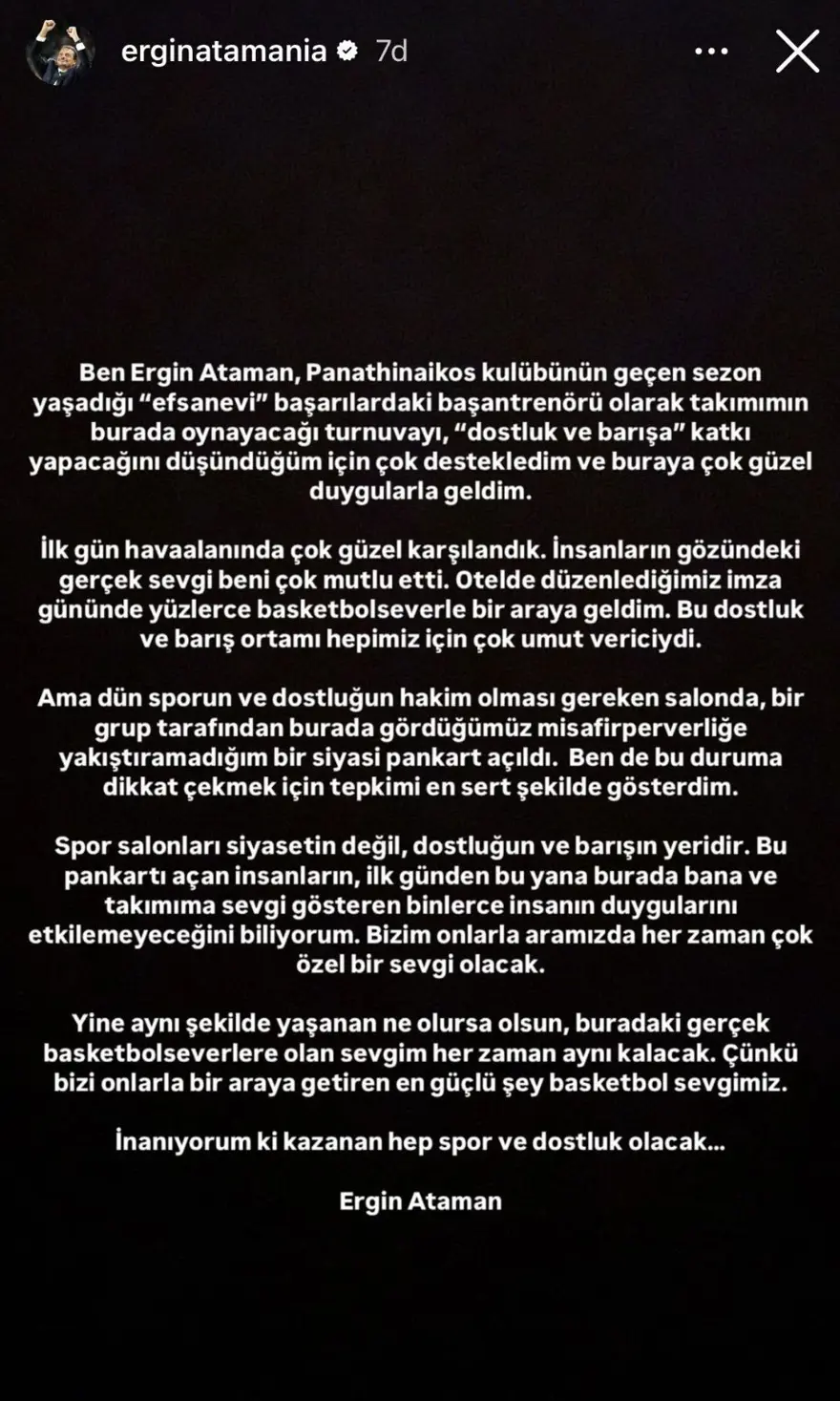 Panathinaikos-Maccabi Tel Aviv maçında skandal pankart! Çılgına dönen Ergin Ataman'dan açıklama 4