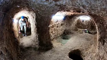 Antik Sarayini yer altı şehrinin keşfedilen alanı 20 bin metrekareye ulaştı