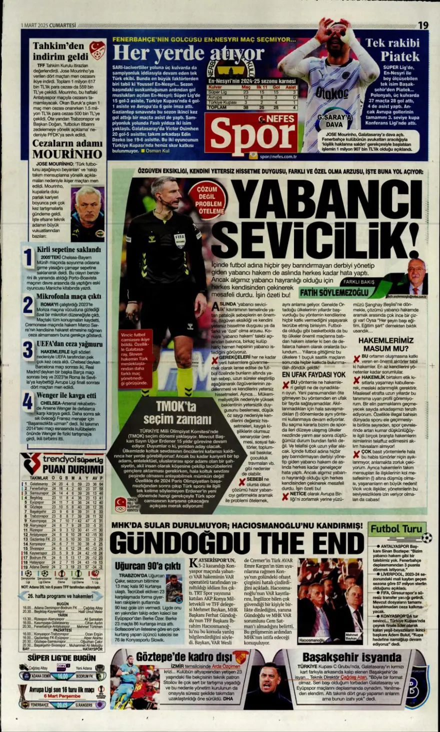 "Galatasaray Brezilyalı kaleciyle anlaştı" (1 Mart 2025 spor manşetleri) 24