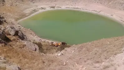 El freni çekilmeyen greyder, otomobili uçuruma sürükledi: 1 ölü, 1 yaralı