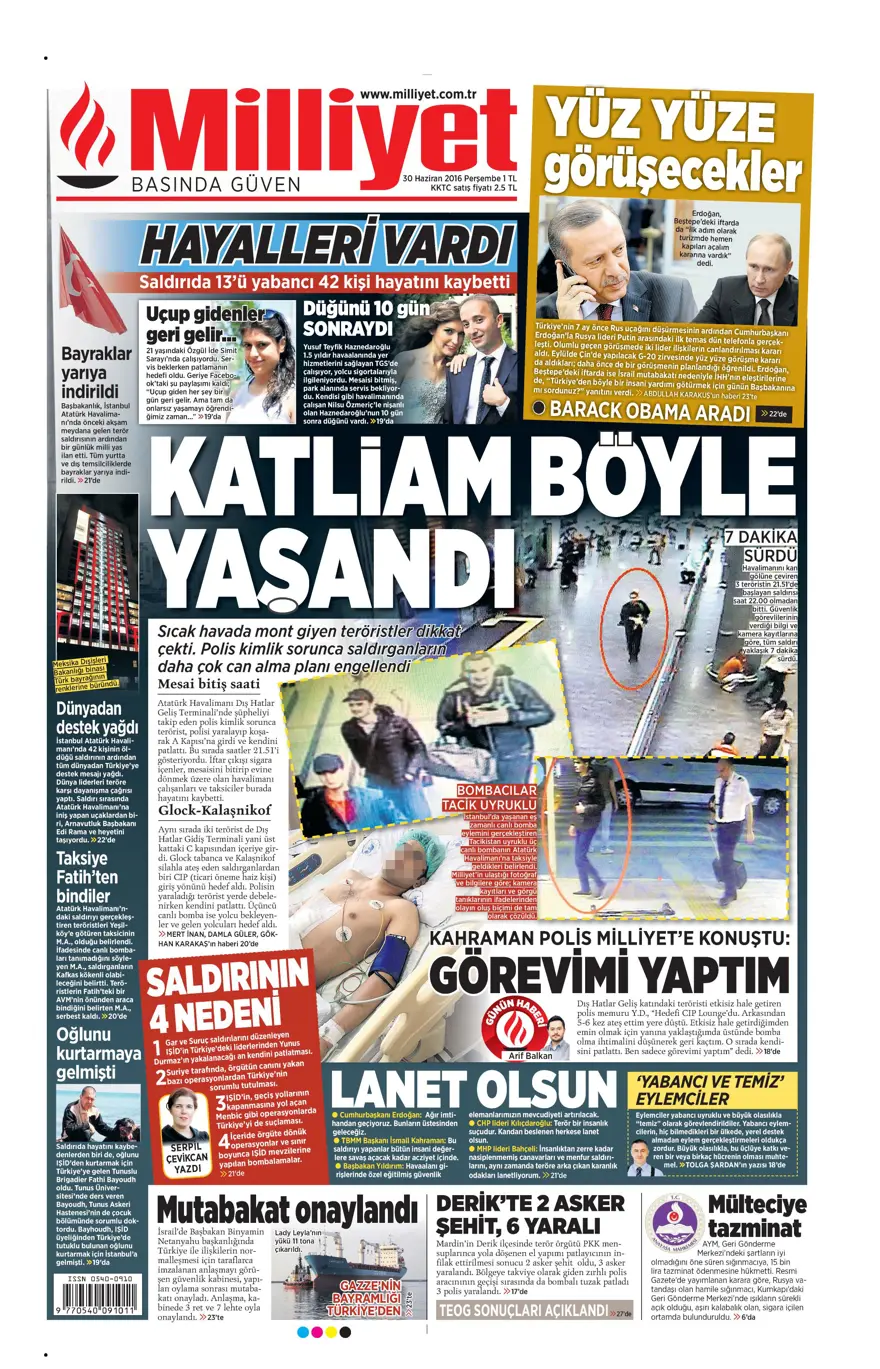 Günün gazete manşetleri (30 Haziran 2016) 2