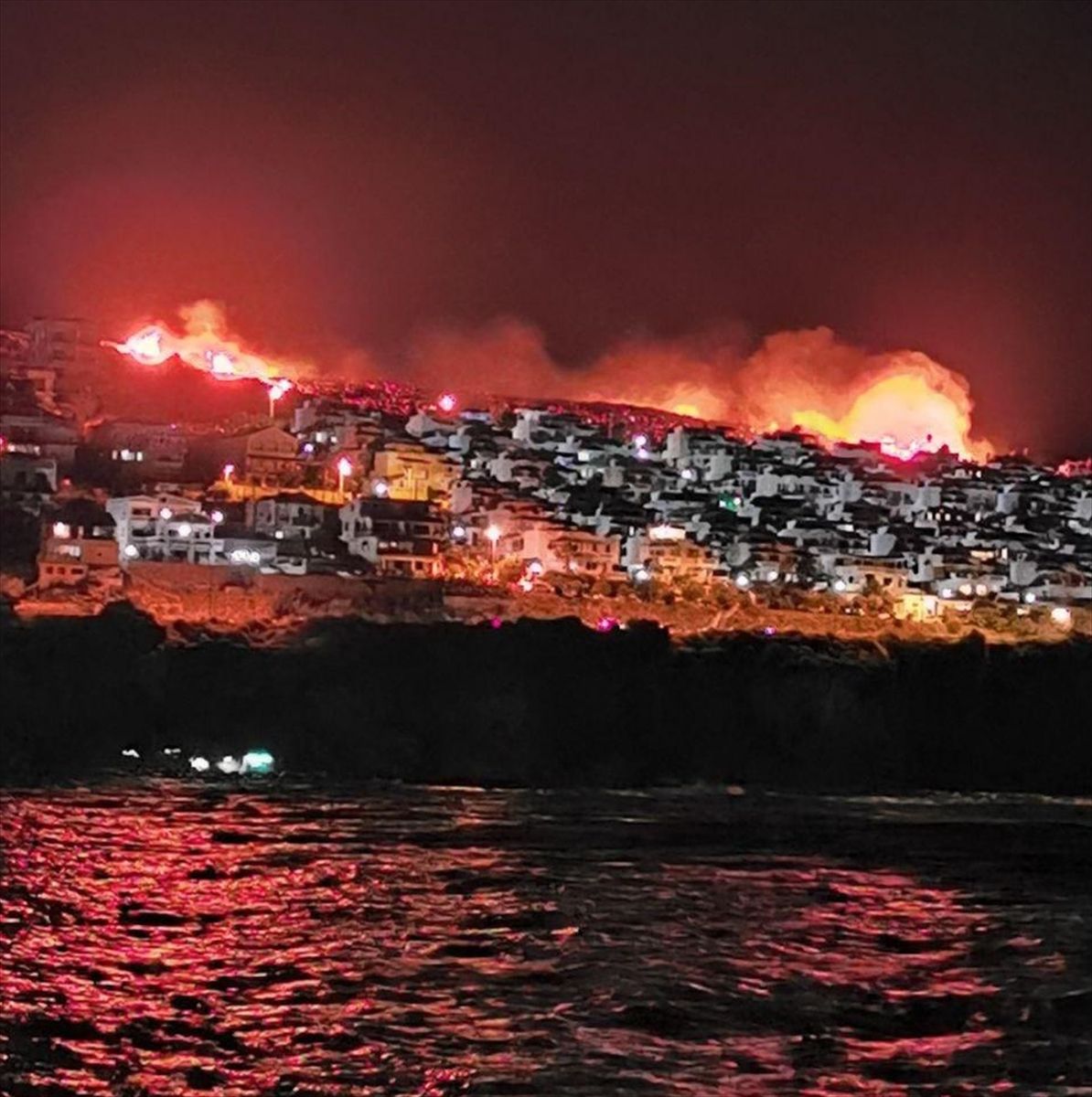 İzmir Karaburun'da makilik alanda yangın