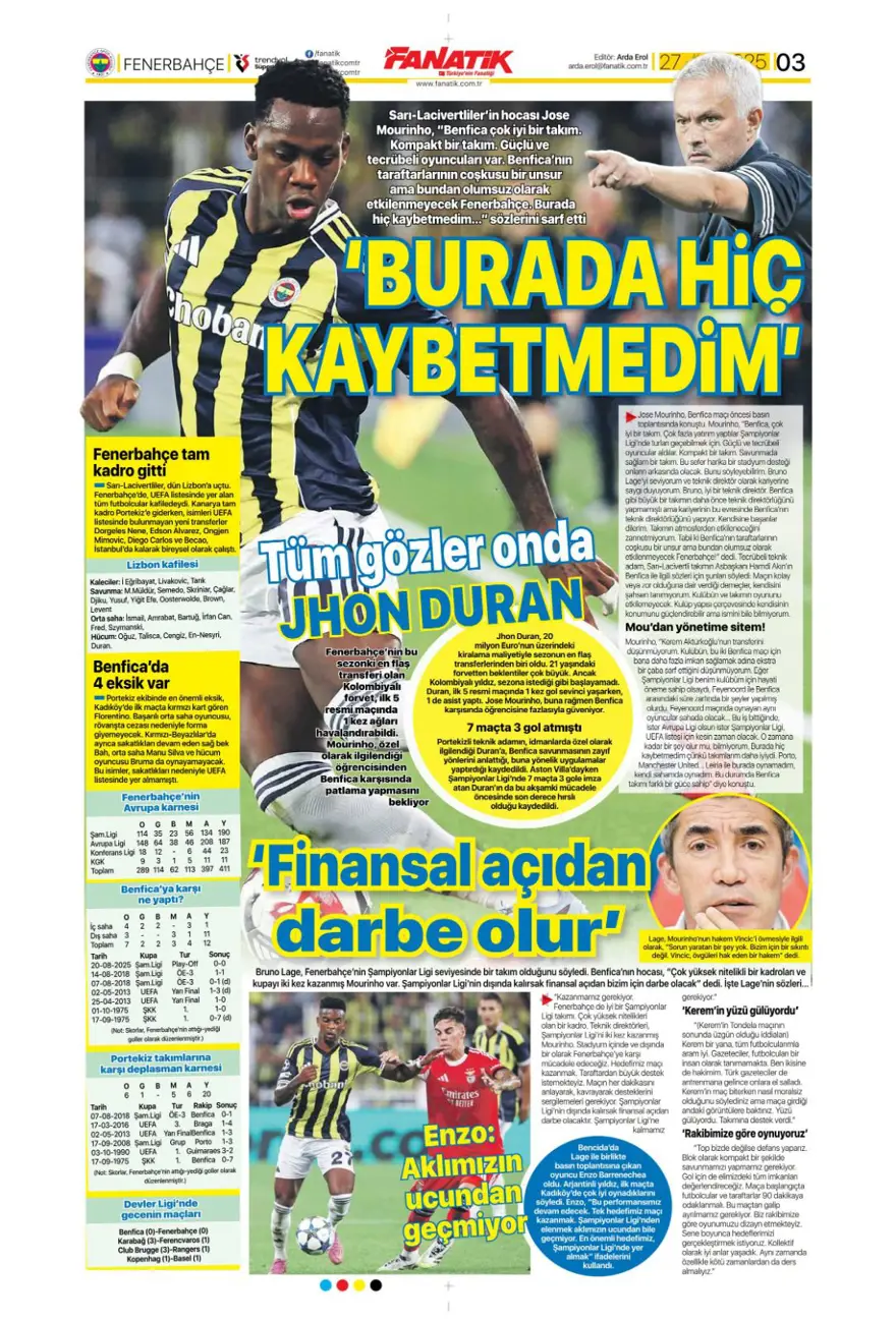 "Bitsin bu hasret" (27 Ağustos spor manşetleri) 2
