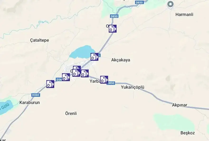 İŞTE SABİT RADARLARIN BULUNDUĞU YERLER 3