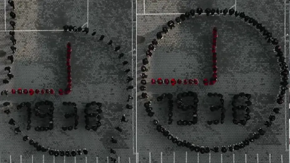 Ortaokul öğrencilerinden 10 Kasım koreografisi