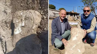Tarihi mezar taşını bahçe duvarında kullanmışlar
