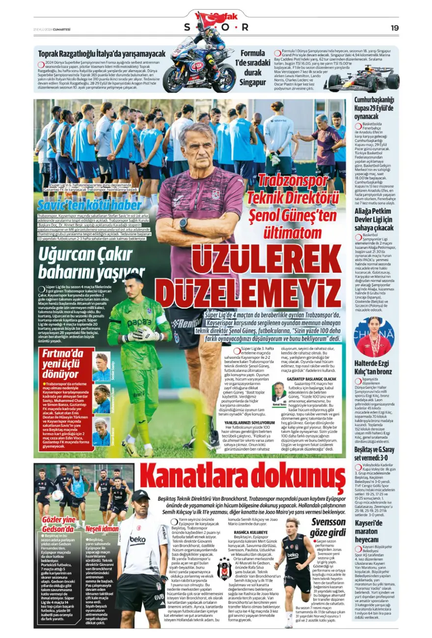 "Savunmada Fener, hücumda Aslan" (21 Eylül 2024 spor manşetleri) 17 "Savunmada Fener, hücumda Aslan" (21 Eylül 2024 spor manşetleri) 17