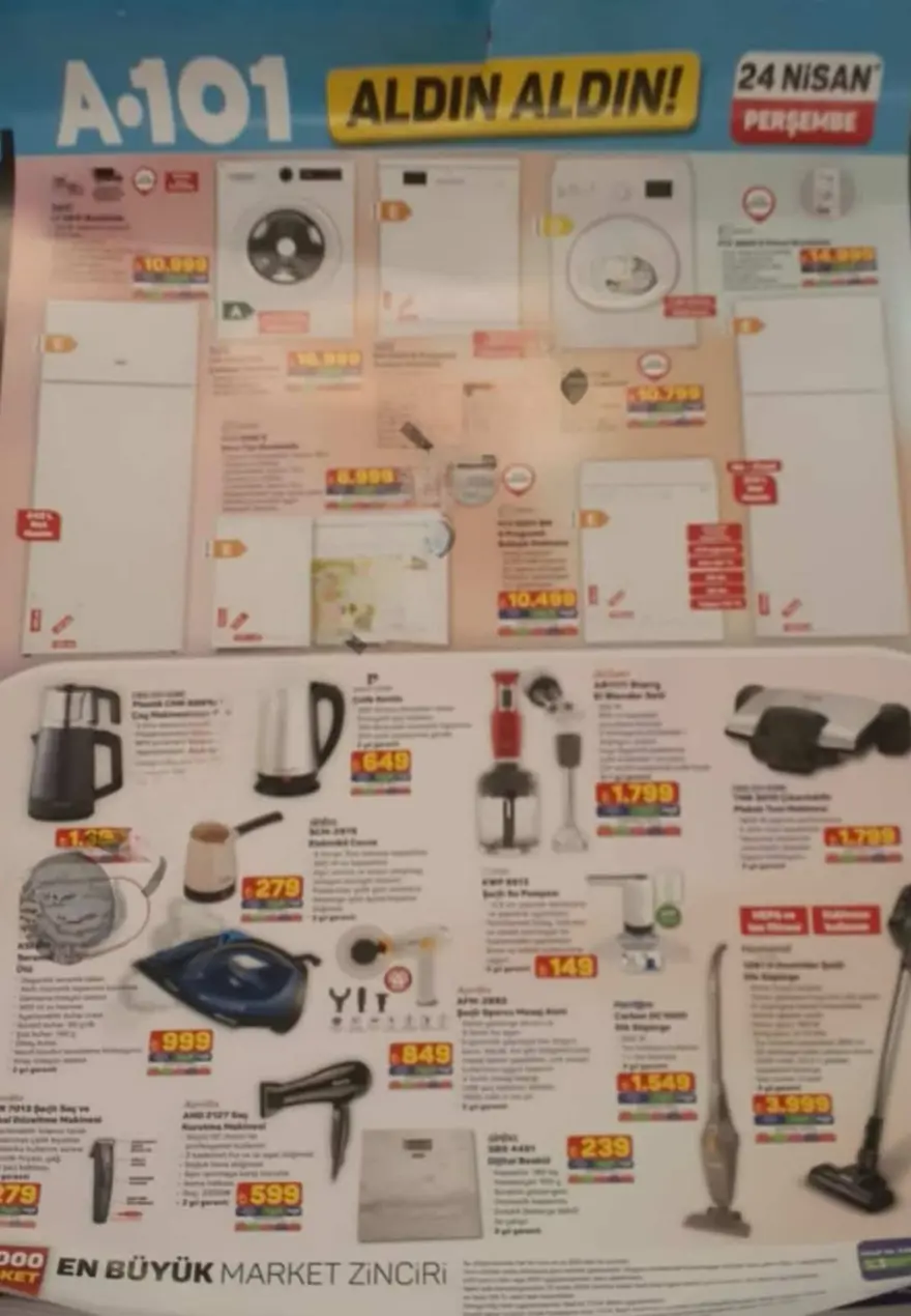 A101 market 17-24 Nisan aktüel kataloğu: Ütü, süpürge, halı, tencere seti ve onlarca ürün satışta 8