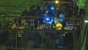 Corona virüse aldırmadan Haliç'te yat partisi düzenlediler