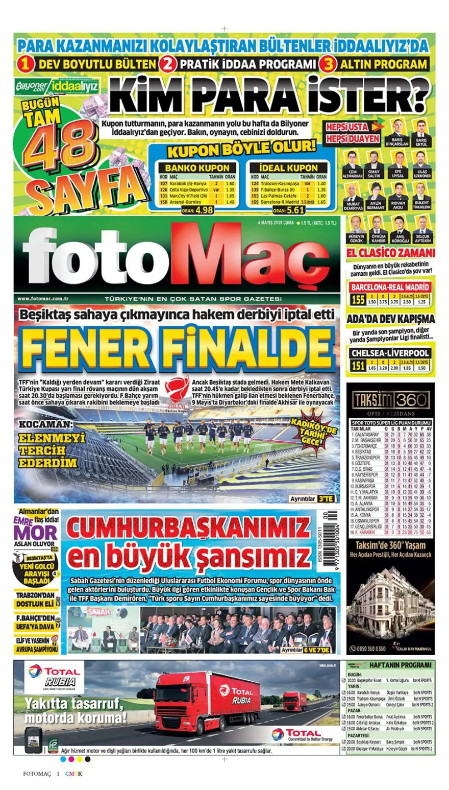 Günün gazete manşetleri - 4 Mayıs 2018 19