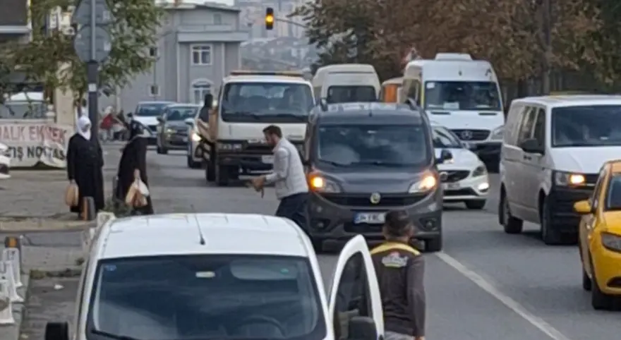 Akan trafikte, yavru kediyi ölümden kurtardı 1