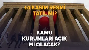 10 Kasım resmi tatil mi? 10 Kasım Pazartesi bankalar ve kamu kurumları açık mı, çalışıyor mu?