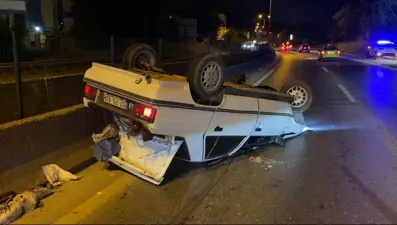 D-100'de kaza: 2 yaralı