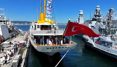TCG Savarona TEKNOFEST Mavi Vatan'da sergileniyorMustafa Kemal Atatürk'ün manevi mirası TCG Savarona, TEKNOFEST Mavi Vatan'da ziyaret ediliyor.