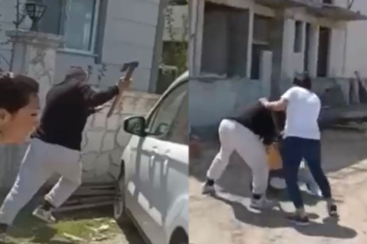 Polis komşusuna baltayla saldırdı