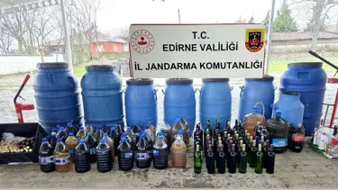 Edirne'de 1560 litre kaçak içki ele geçirildi