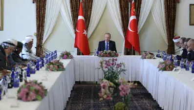 Cumhurbaşkanı Erdoğan, Dünya Müslüman Alimler Birliği heyetini kabul etti