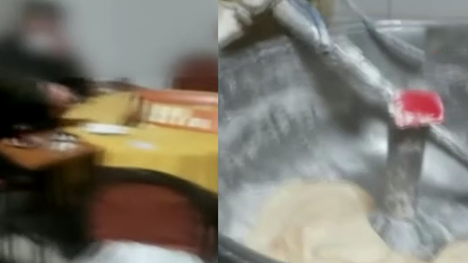 Hamur teknesinin yanı başında okey masası