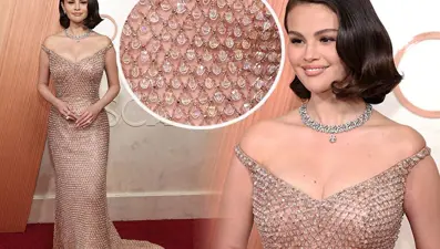 Elbisesinde 16 bin cam parçası var! İşte Selena Gomez'in çok konuşulan Oscar elbisesi
