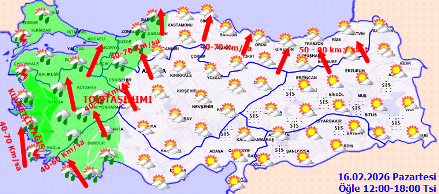 Meteoroloji uyardı. Hava 11 derece soğuyacak, fırtına ve çöl tozuna dikkat 1