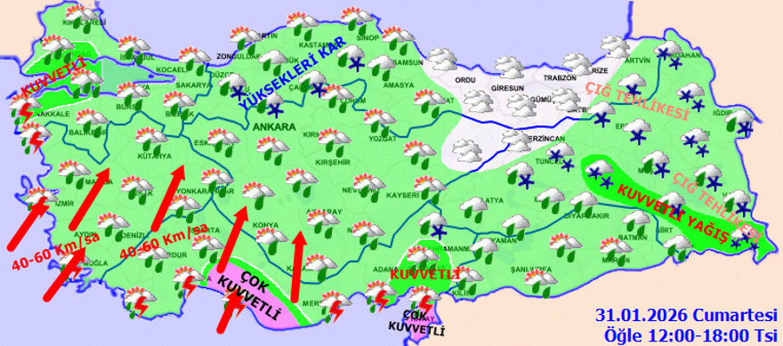 KUVVETLİ YAĞIŞ VE FIRTINA UYARISI 2