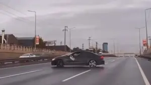 Düğün konvoyunda drift pahalıya patladı