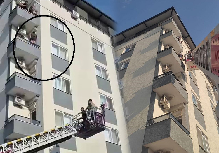 Böcek korkusuyla balkon duvarının üzerine çıktı. Ölümle burun buruna geldi