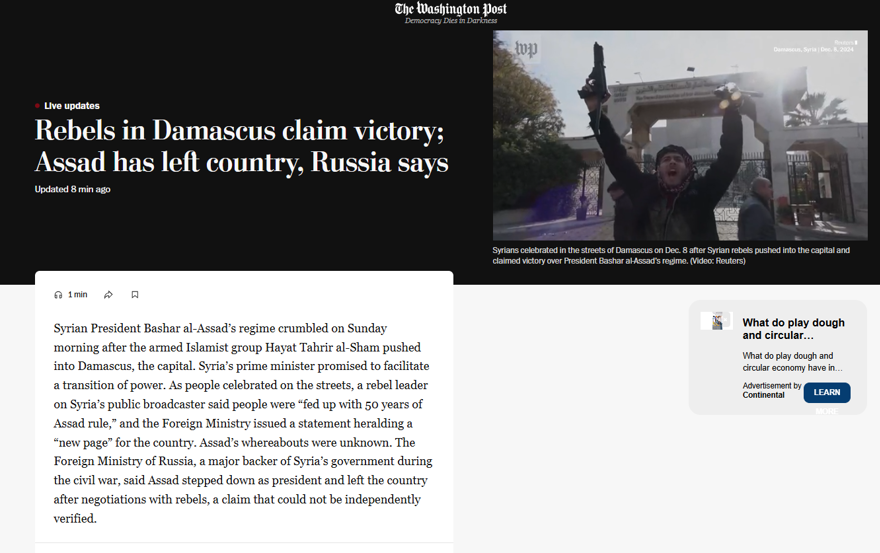 WASHINGTON POST: MUHALİFLER ŞAM'DA ZAFER İLAN ETTİ 4