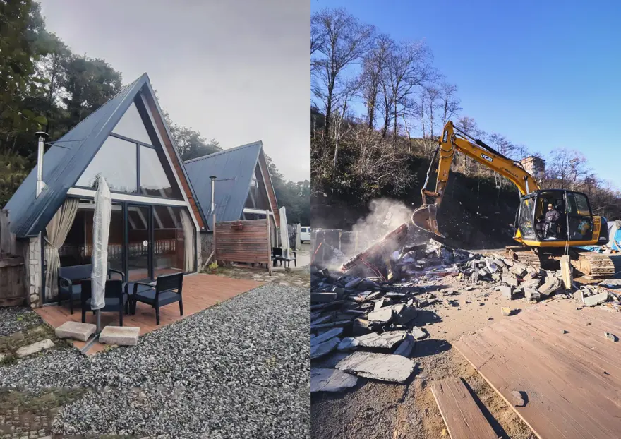 Fırtına Vadisi'ndeki ruhsatsız yapılar kaldırılıyor 