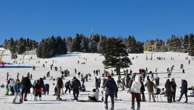 Sömestr tatilinde Uludağ'a akın ettiler
