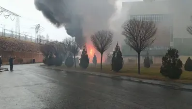 Kangal Termik Santrali'nde yangın çıktı