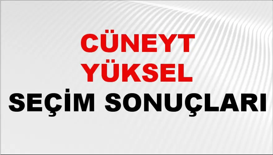 Cüneyt Yüksel Seçim Sonuçları - 31 Mart 2024 Yerel Seçim Sonuçları 