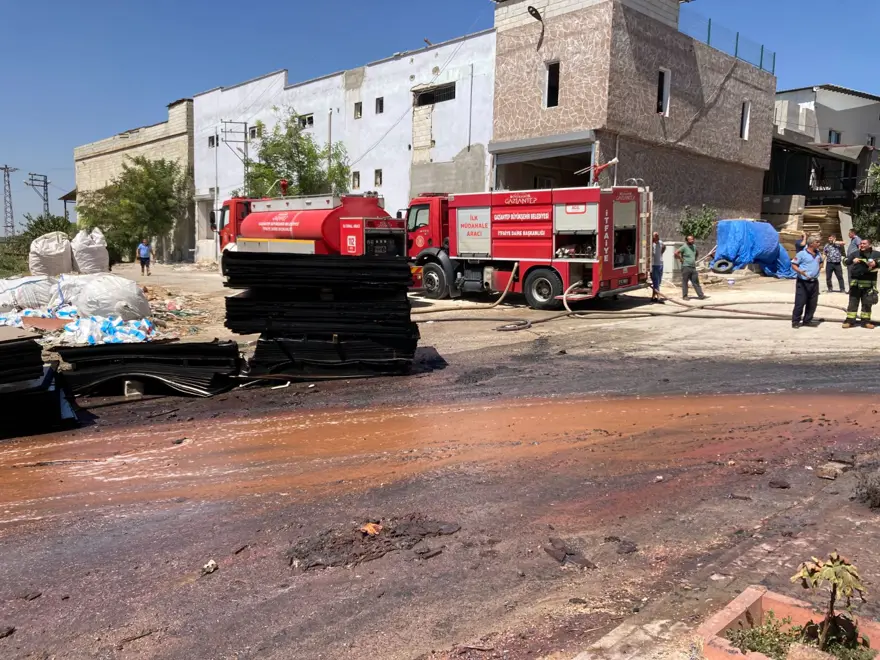 Gaziantep'te fabrika yangını 