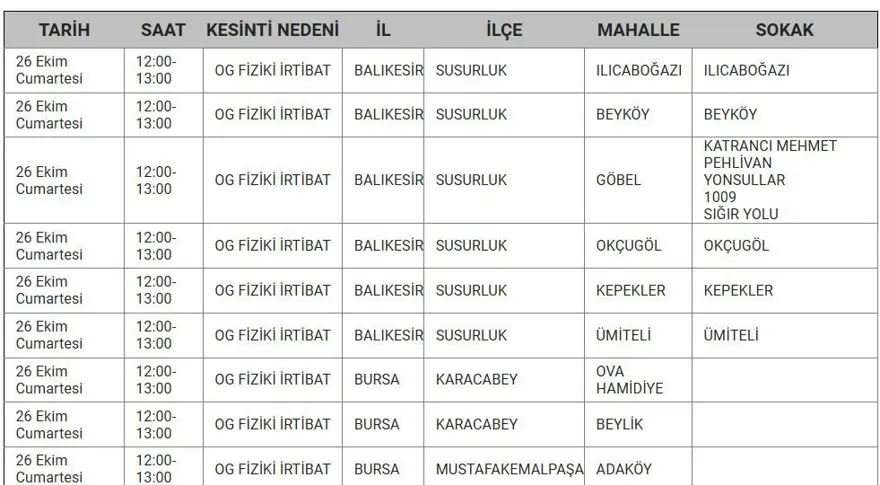 Bursa'nın 8 ilçesinde elektrik kesintisi: Bursa'da elektrikler ne zaman gelecek? 4