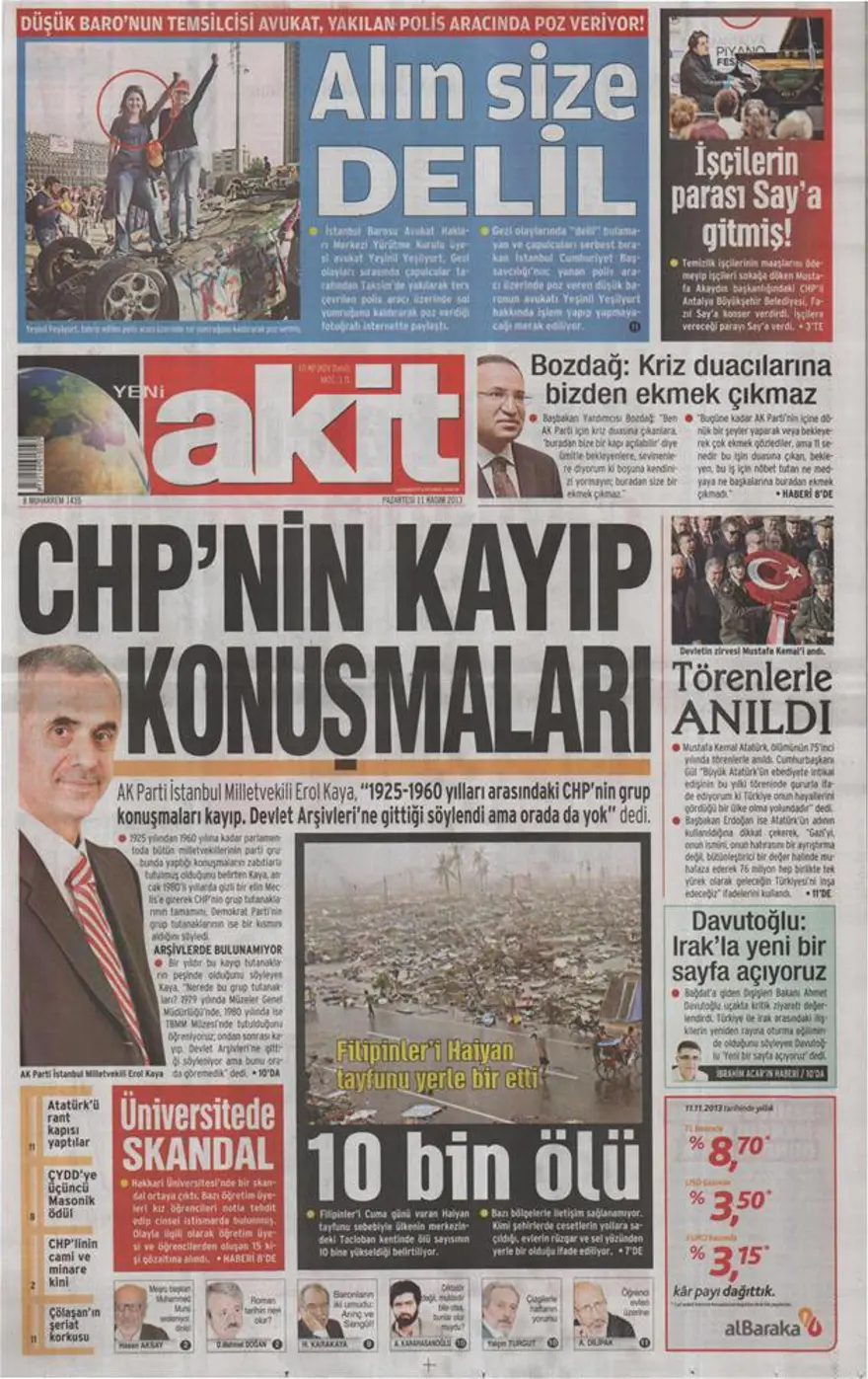 Günün manşetleri - 11 Kasım 17