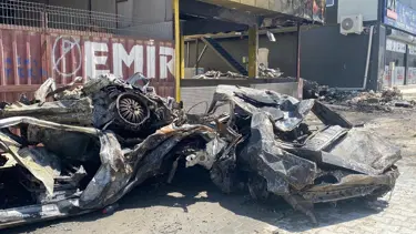 Hatay'da sanayi sitesinde korkutan yangın