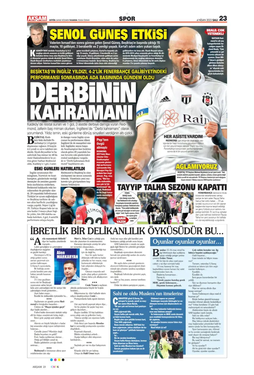 Günün spor manşetleri (4 Nisan 2023) 4 Günün spor manşetleri (4 Nisan 2023) 4