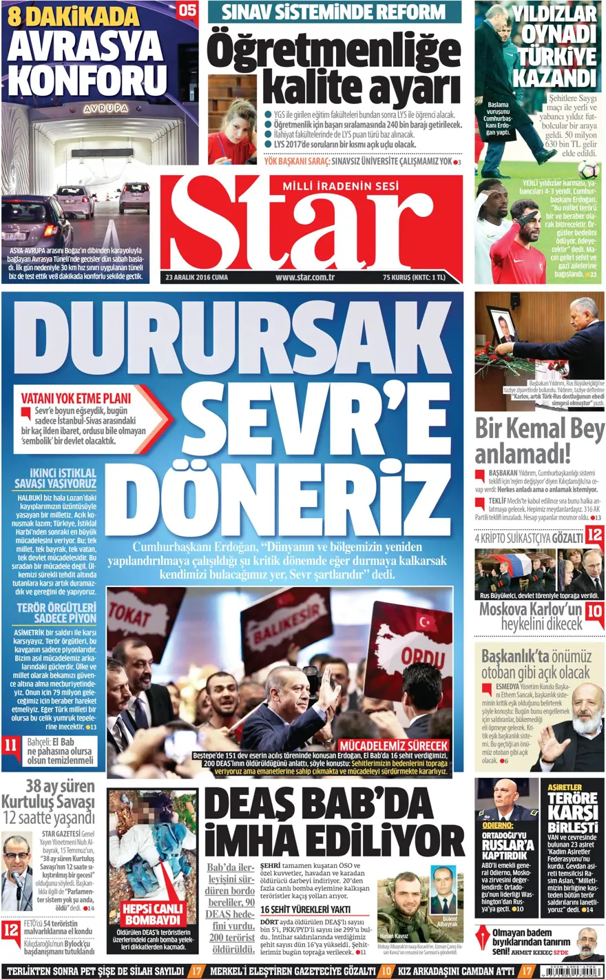 Gazete manşetleri-23.12.2016 15