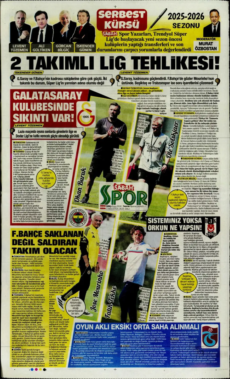 "Mou'nun prensi Kerem" (5 Ağustos spor manşetleri) 20 "Mou'nun prensi Kerem" (5 Ağustos spor manşetleri) 20