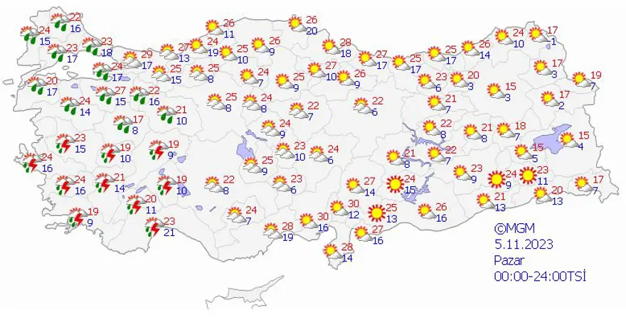 5 KASIM 2023 HAVA DURUMU 6
