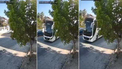 Yolda yatan köpeği ezip yoluna devam etti