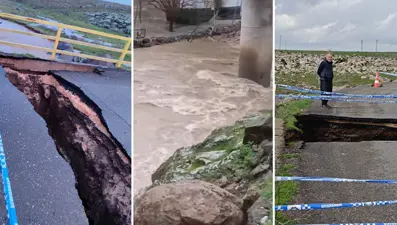 Diyarbakır’da şiddetli sağanak: Çaytaştı, köprü yıkıldı